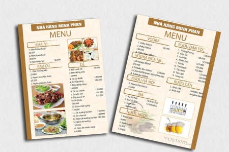 In Menu Chuyên Nghiệp | Giá Rẻ - Giao Nhanh Toàn Quốc